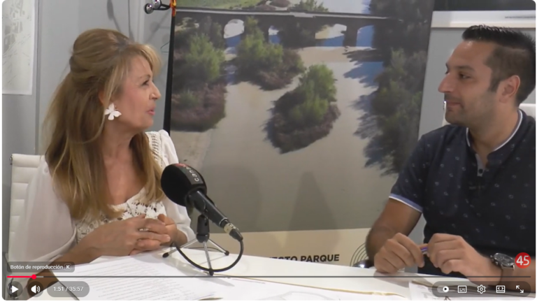 ENTREVISTA CONCEJAL DE MEDIO AMBIENTE. PARQUE FLUVIAL ORGÁNICO DE ANDÚJAR, BESANDO ABRAZANDO EL GUADALQUIVIR. CANAL 45