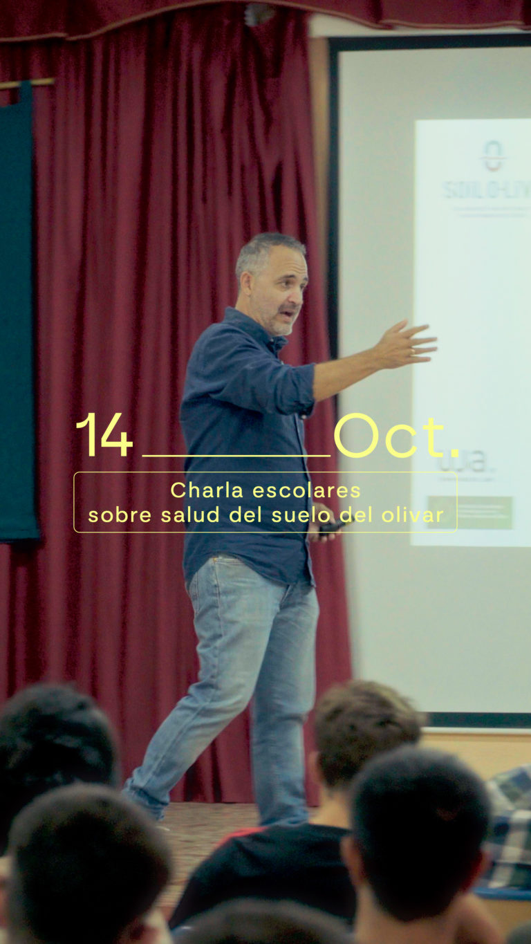 CHARLA ESCOLARES “LA SALUD DEL SUELO DEL OLIVAR MEDITERRÁNEO: UN DIAGNÓSTICO Y ALGUNAS SOLUCIONES DESDE SOIL O-LIVE”.I.E.S VIRGEN DE LA CABEZA MARMOLEJO
